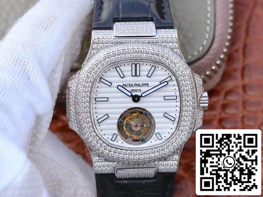 파텍 필립 노틸러스 Jumbo 5711 R8 팩토리 1:1 Best 에디션 Swiss 투르비용 화이트 다이얼