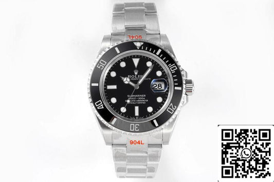 عرض التاريخ M126610LN-0001 41MM 1:1 Best ROF 팩토리 블랙 다이얼 Swiss ETA2824