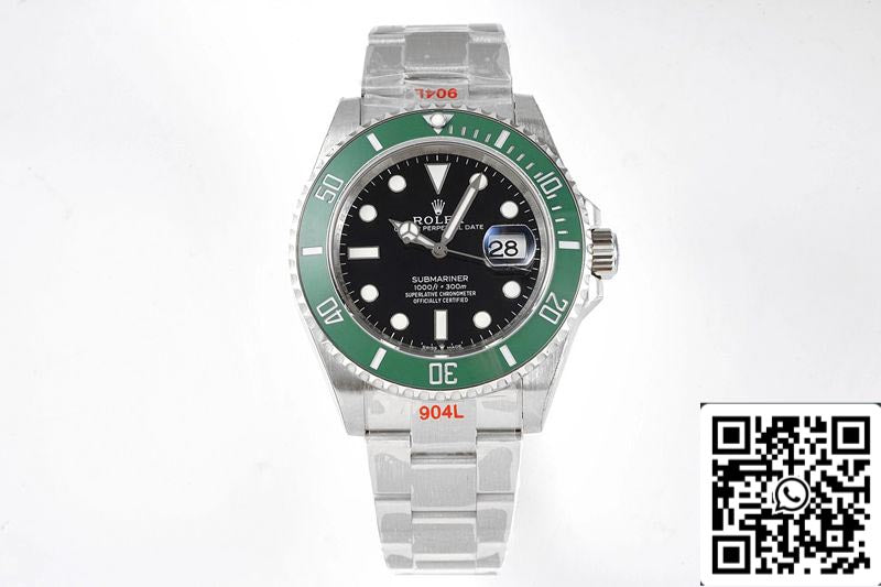 롤렉스 서브마리너 تاريخ M126610LV-0002 41MM 1:1 Best 에디션 ROF 팩토리 블랙 다이얼 Swiss ETA2824