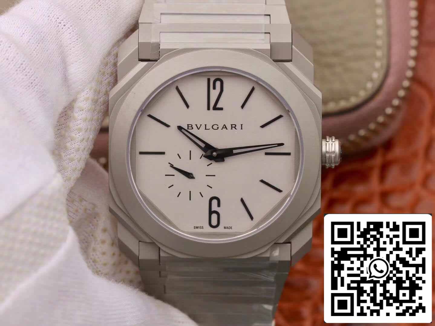 Bvlgari Octo Finissimo 103011 1:1 Best 에디션 BV 팩토리 Серебристо-серый циферблат