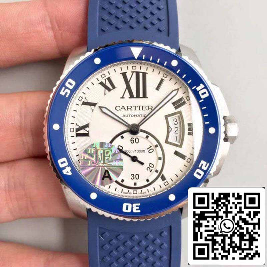 Calibre De 까르띠에 다이버 WSCA0011 JF 팩토리 1:1 Best 에디션 Swiss ETA2836-2 화이트 다이얼
