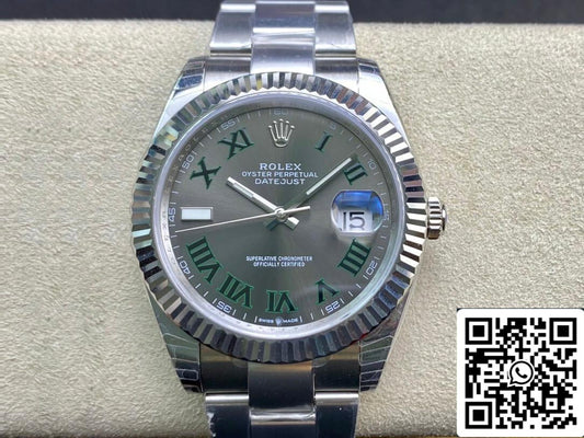 롤렉스 데이트저스트 M126334-0021 41MM 1:1 Best 에디션 EW 팩토리 그레이 다이얼