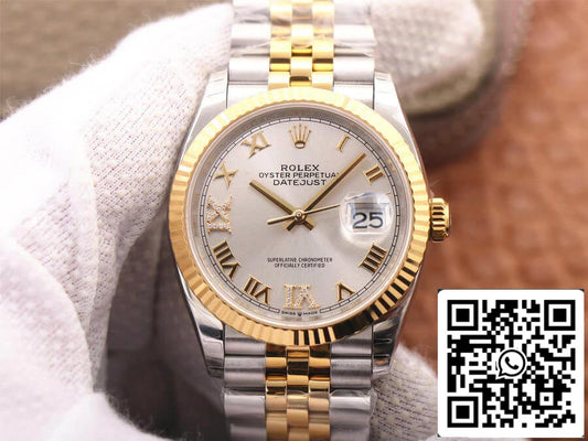 롤렉스 데이트저스트 M126233-0031 1:1 Best 에디션 EW 팩토리 Silver Dial