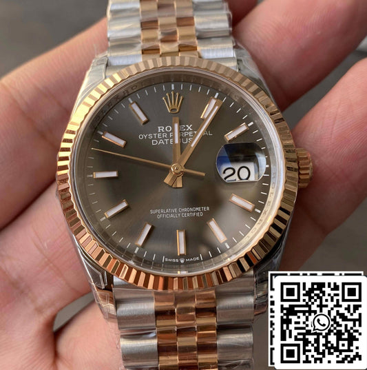 롤렉스 데이트저스트 M126231-0013 36MM 1:1 Best 에디션 VS 팩토리 Gray Dial