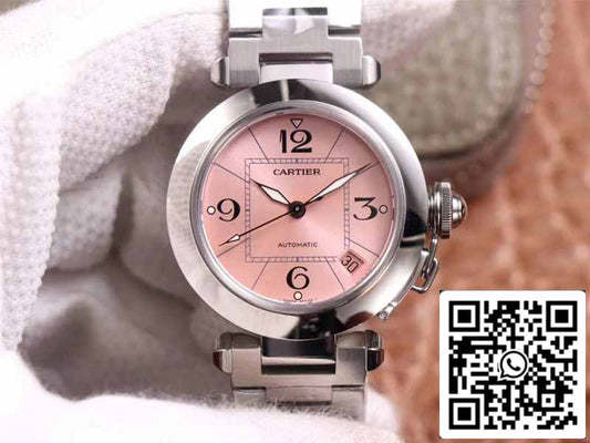 까르띠에 Pasha W31075M7 1:1 Best 에디션 V9 팩토리 Pink Dial Swiss Cal.049