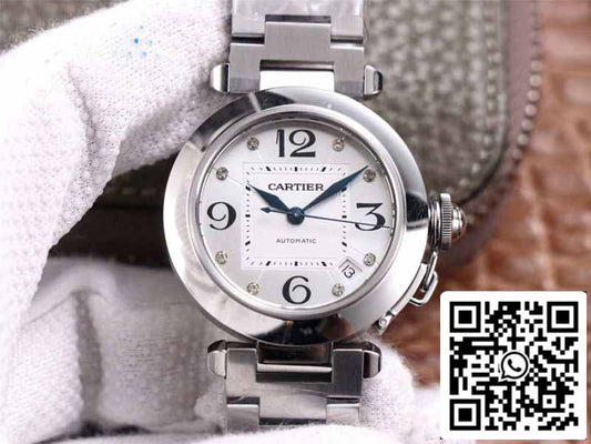 까르띠에 Pasha W31073M7 1:1 Best 에디션 V9 팩토리 Silver Dial Swiss Cal.049