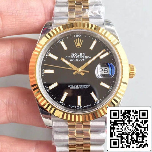 롤렉스 데이트저스트 II 41mm 126333 EW 팩토리 Men Watches 1:1 Best 에디션 Swiss ETA3235 블랙 다이얼
