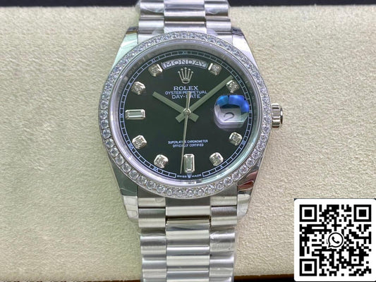 롤렉스 Day Date 118346 36MM 1:1 Best 에디션 EW 팩토리 블랙 다이얼