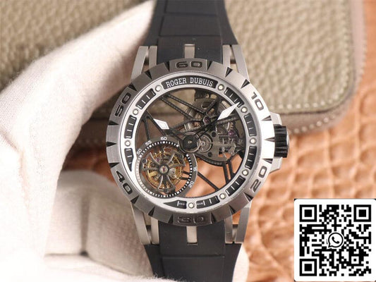 Roger Dubuis Excalibur Spidr RDDBEX0479 1:1 Best 에디션 JB 팩토리 투르비용 블랙 Strap