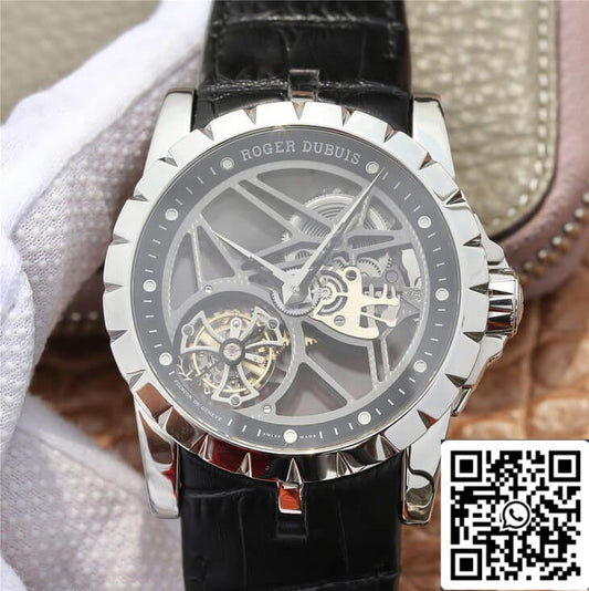Roger Dubuis Excalibur RDDBEX0260 1:1 Best 에디션 JB 팩토리 Skeleton 투르비용 Dial