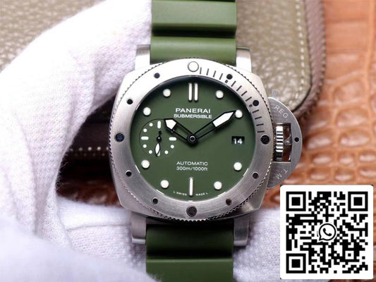 Panerai Submersible PAM01055 1:1 Best 에디션 VS 팩토리 그린 다이얼 Swiss P9000