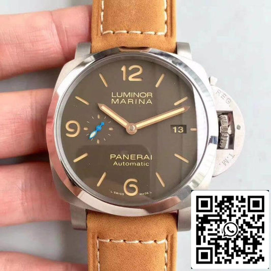 Panerai Luminor PAM1351 ZF 팩토리 Men Watches 1:1 Best 에디션 Swiss ETA P9010 브라운 가죽 스트랩
