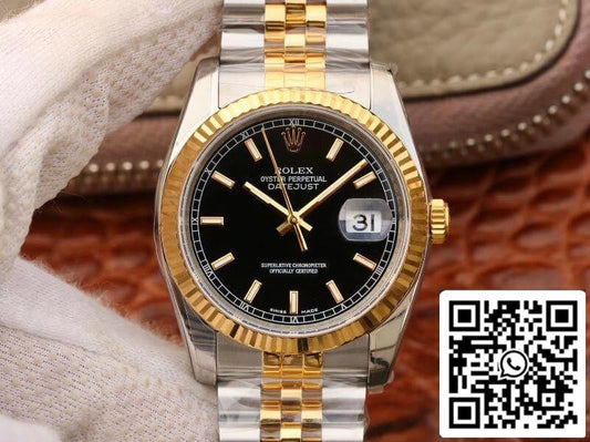 Rolex Datejust 126233 36mm AR 팩토리 Mechanical Watches 1:1 Best 에디션 Swiss ETA3135 Two Tone 브레이슬릿