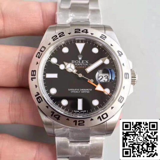 롤렉스 익스플로러 II 216570 Noob 팩토리 V7 Men Watches 1:1 Best 에디션 Swiss ETA3187 블랙 다이얼