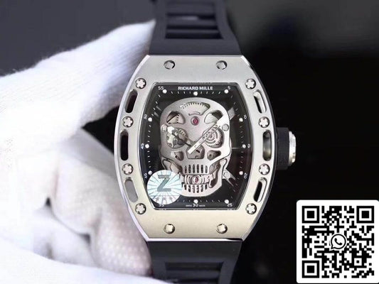 Richard Mille RM052 Z 팩토리 1:1 Best 에디션 Swiss ETA6T51 블랙 다이얼 with Skull
