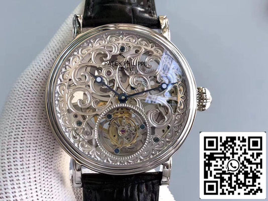 파텍 필립 투르비용 P83000 1:1 Best 에디션 Silver Dial Swiss 투르비용