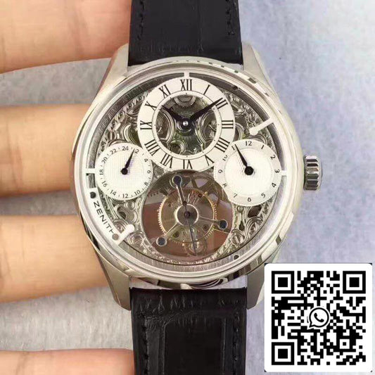 Zenith EP Calender Skeleton 투르비용 RG/LE 1:1 Best 에디션 Swiss 투르비용