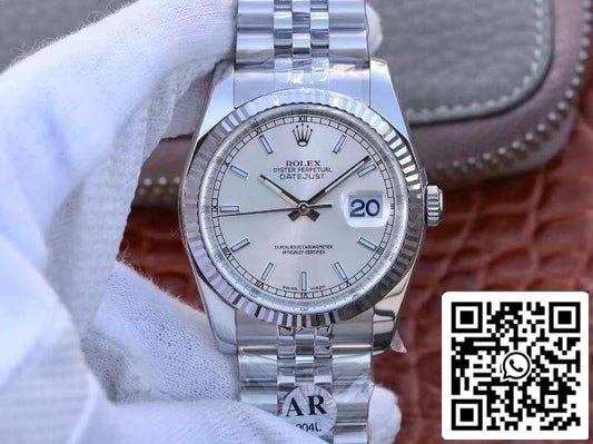 Rolex Datejust II 36 126334 AR 팩토리 1:1 Best 에디션 Swiss ETA3135 Rhodium Dial