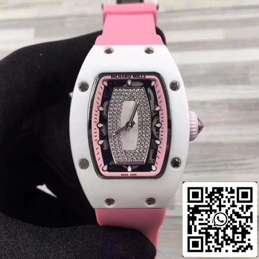 Richard Mille RM07 1:1 Best 에디션 Swiss ETA6T51 Red Dial with Diamonds