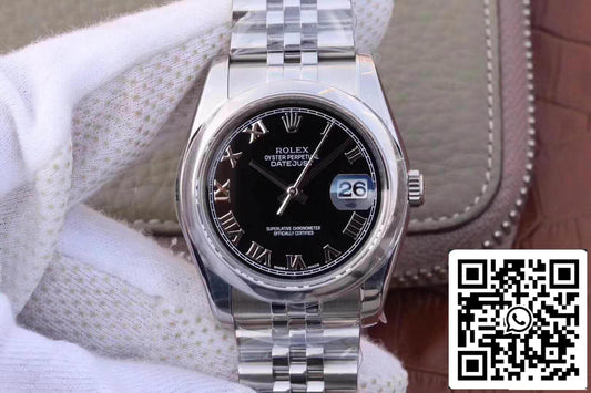 Rolex Datejust 36mm 116234 AR 팩토리 1:1 Best 에디션 Swiss ETA3135 블랙 다이얼