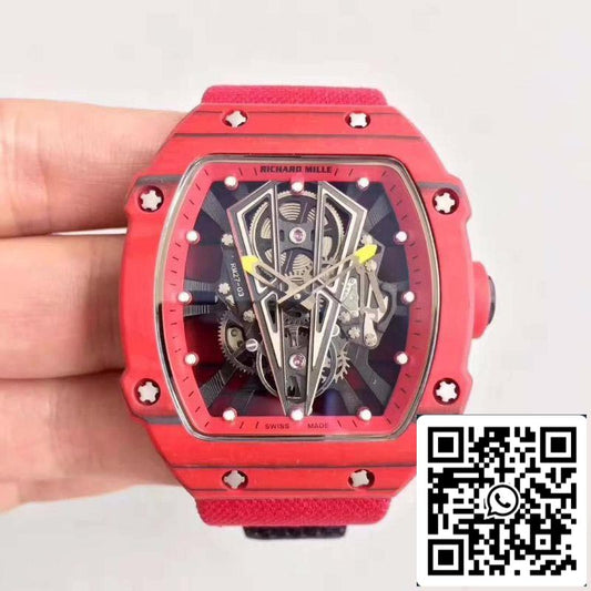 ريتشارد ميل RM27-03 KV 팩토리 1:1 Best 에디션 Swiss ETA9015 Red Forged Carbon