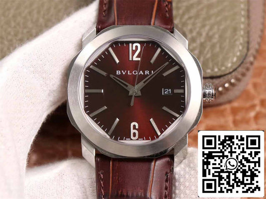 Bvlgari Octo 102705 1:1 Best 에디션 BV 팩토리 Reddish 브라운 다이얼