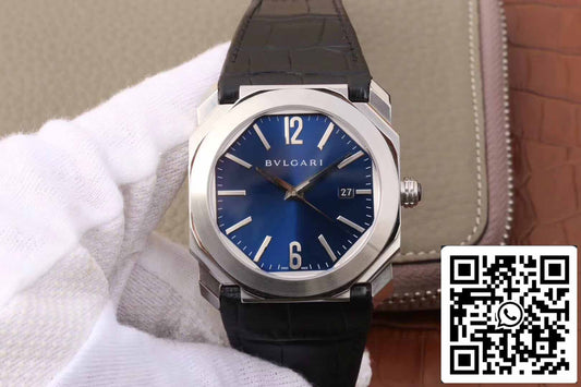 Bvlgari Octo 102429 BGO38C3SLD 1:1 Best 에디션 Dark 블루 다이얼