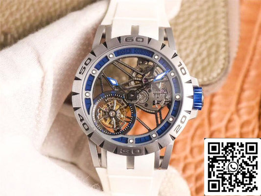 Roger Dubuis Excalibur RDDBEX0622 투르비용 JB 팩토리 1:1 Best 에디션 블루 Hollow Dial Swiss RD505SQ
