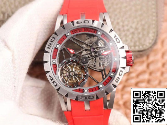 Roger Dubuis Excalibur Spider RDDBEX0572 Hollow Flight 투르비용 1:1 Best 에디션 JB 팩토리 Red Strap Swiss RD505SQ