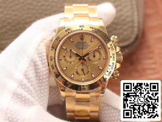 롤렉스 데이토나 Cosmograph M116508-0003 1:1 Best 에디션 Noob 팩토리 Gold Dial Swiss ETA4130