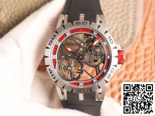 Roger Dubuis Excalibur Spidr (king series) RDDBEX0622 투르비용 JB 팩토리 1:1 Best 에디션 red skeleton dial Swiss RD505SQ