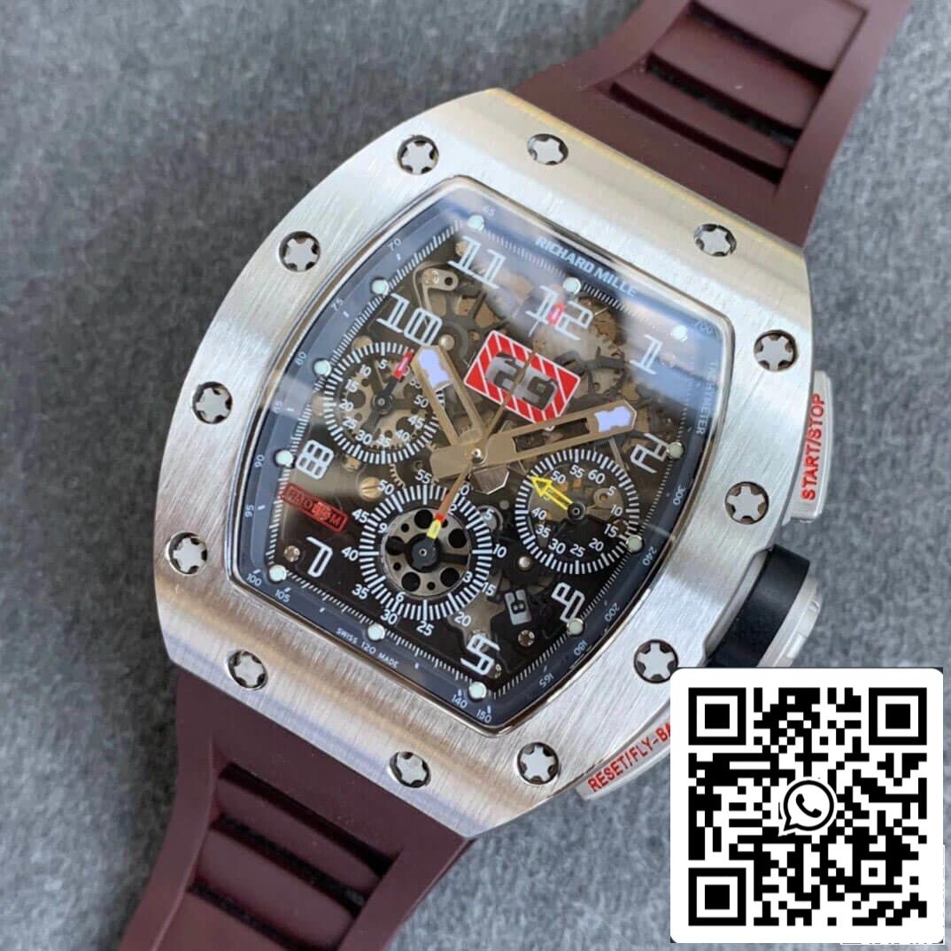 Richard Mille RM11 1:1 Best 에디션 KV 팩토리 티타늄 브라운 Strap