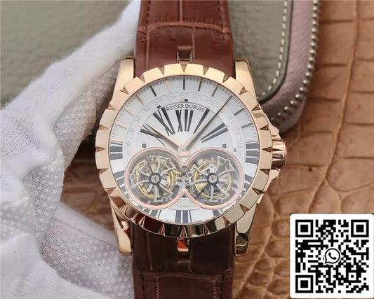 Roger Dubuis Excalibur RDDBEX0249 1:1 Best 에디션 JB 팩토리 투르비용 화이트 다이얼