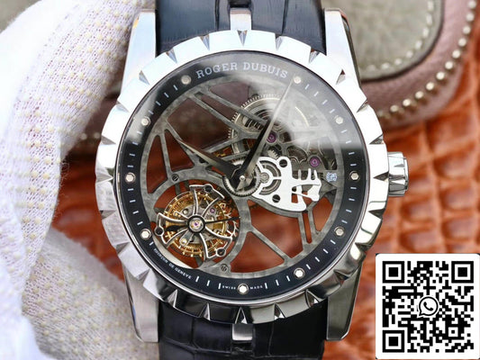 Roger Dubuis Excalibur RDDBEX0393 1:1 Best 에디션 JB 팩토리 투르비용 Skeleton Dial