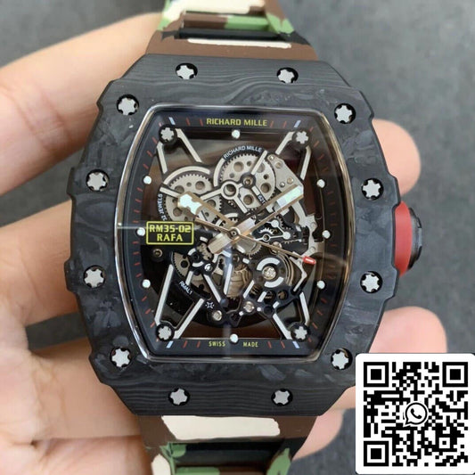 Richard Mille RM35-02 1:1 Best 에디션 KV 팩토리 V3 Camouflage Strap