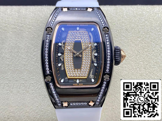 Richard Mille RM 07-01 1:1 Best 에디션 RM 팩토리 블랙 세라믹 Case