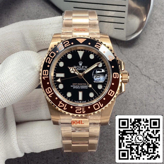 롤렉스 GMT Master II 126715CHNR-0001 1:1 Best 에디션 GM 팩토리 로즈 골드