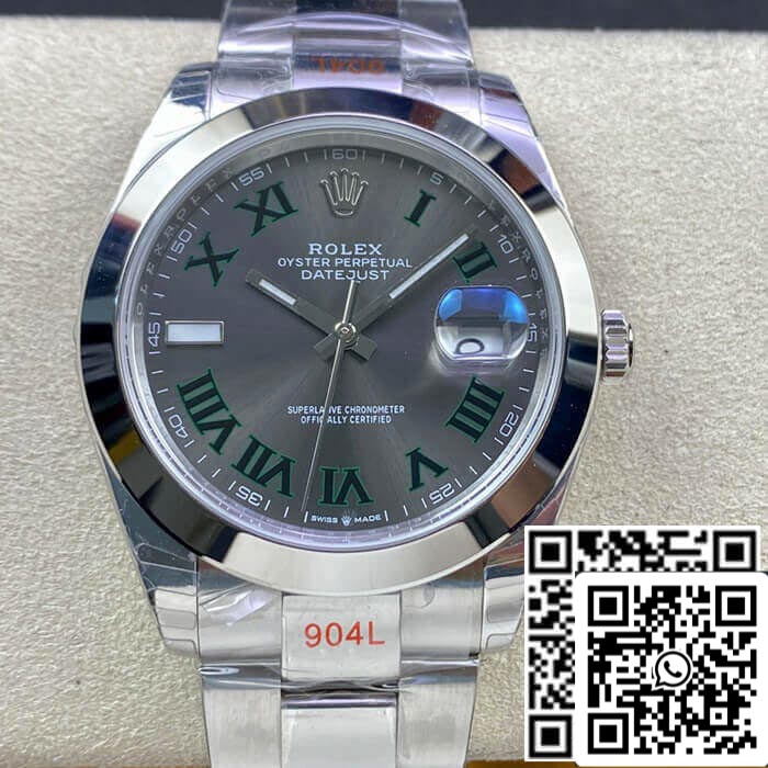 롤렉스 데이트저스트 M126300-0013 41MM 1:1 Best 에디션 EW 팩토리 Dark 그레이 다이얼
