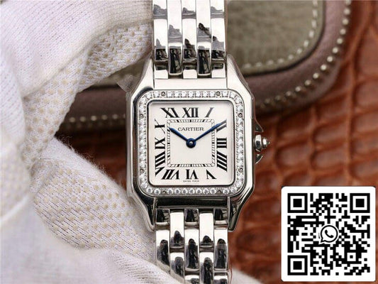 Panthere De Cartier W4PN0008 1:1 Best 에디션 GF 팩토리 Diamond Silver Dial