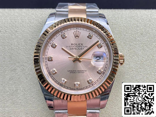 롤렉스 데이트저스트 M126331-0007 41MM 1:1 Best 에디션 EW 팩토리 V3 Pink Dial
