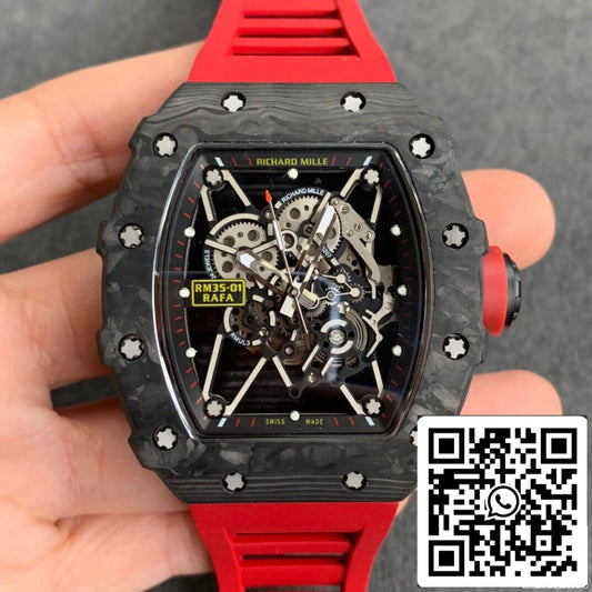 Richard Mille RM35-01 1:1 Best 에디션 KV 팩토리 Red Strap