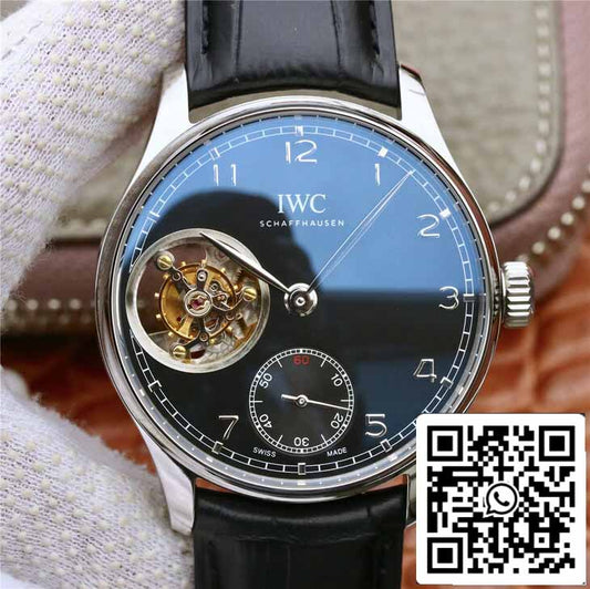 IWC Portuguese 투르비용 1:1 Best 에디션 ZF 팩토리 블랙 다이얼