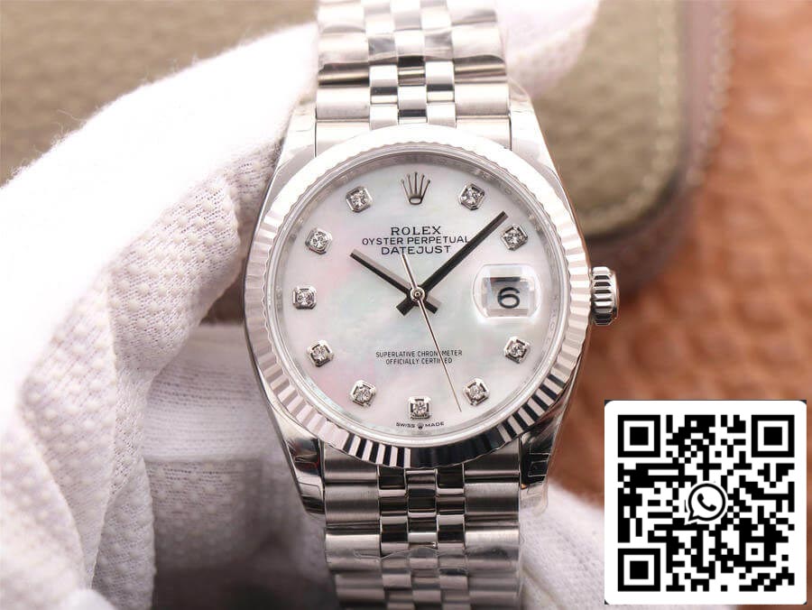 롤렉스 데이트저스트 M126234-0019 1:1 Best 에디션 EW 팩토리 Mother-Of-Pearl Dial