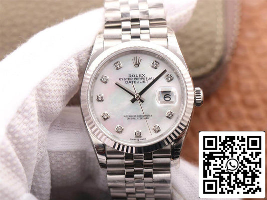 롤렉스 데이트저스트 M126234-0019 1:1 Best 에디션 EW 팩토리 Mother-Of-Pearl Dial