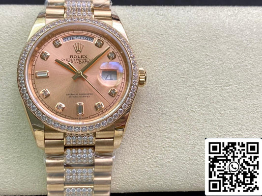 롤렉스 Day Date M128345RBR-0020 1:1 Best 에디션 EW 팩토리 로즈 골드 Dial