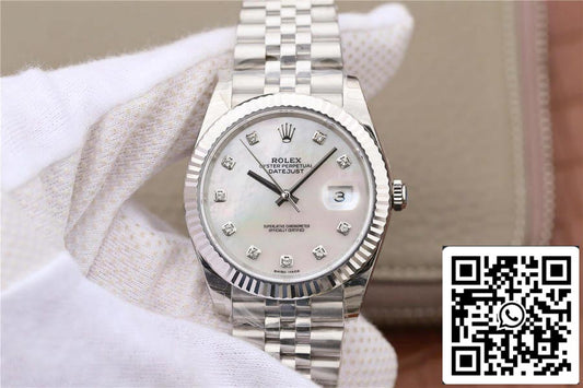 롤렉스 데이트저스트 M126334-0020 1:1 Best 에디션 EW 팩토리 Mother-Of-Pearl Dial