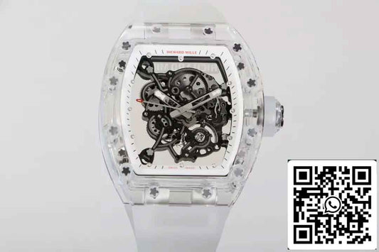 Richard Mille RM055 1:1 Best 에디션 RM 팩토리 Transparent Case Replica Watch