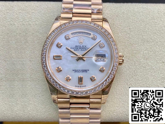 롤렉스 Day Date 128238 1:1 Best 에디션 EW 팩토리 V2 Diamond-set Bezel