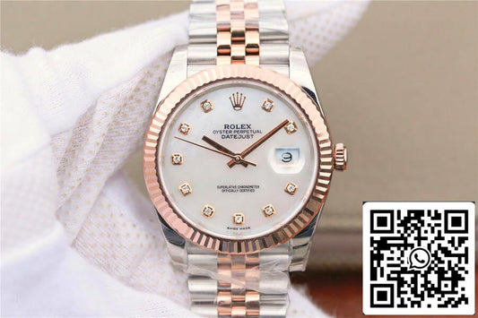 롤렉스 데이트저스트 M126331-0014 1:1 Best 에디션 EW 팩토리 로즈 골드 Mother-Of-Pearl Dial
