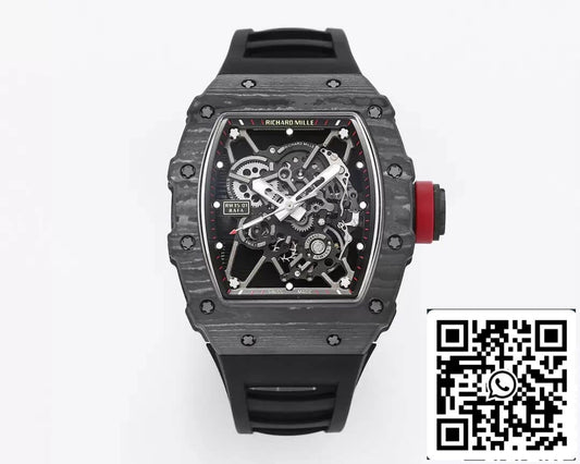 Richard Mille RM35-01 1:1 Best 에디션 BBR 팩토리 블랙 러버 스트랩